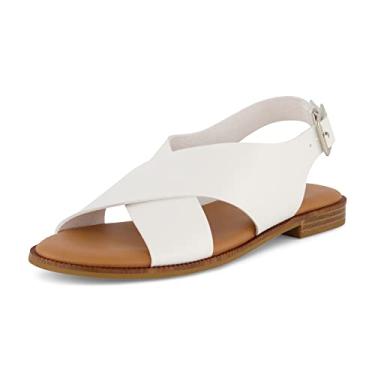 Imagem de CUSHIONAIRE Sand lia feminina Lake com faixa cruzada + espuma viscoel stica, Branco, 6.5