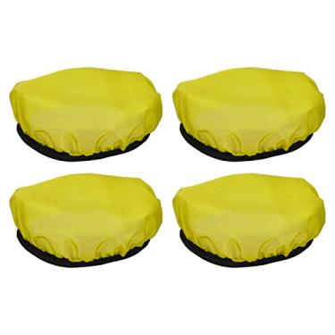 Imagem de PATIKIL Capa de lâmpada difusora macia de 18 cm, pacote com 4 unidades, difusor de pano, refletor estroboscópico, meia para luz flash, estúdio de fotografia, prato de beleza, amarelo