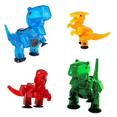 Imagem de Zing Pacote Stikbot Dino com 4 unidades, conjunto de 2 dinossauros Stikbot e 2 Mega Dinos Stikbots, Create Stop Motion Animation