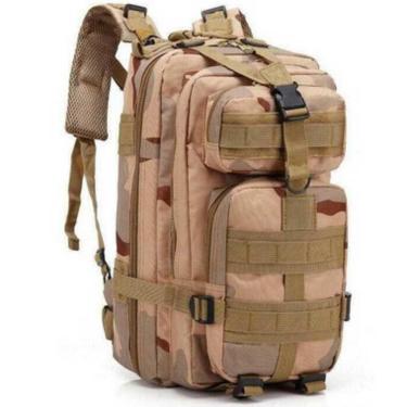 Imagem de Mochila Multiuso Escolar Tática Cargueira 30 Litros Camping Pesca Cáqui-Unissex