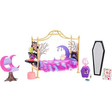 Imagem de Monster High Toys, Clawdeen Wolf Bedroom Playset with Accessories and Sticker Sheet, Furniture and Decor