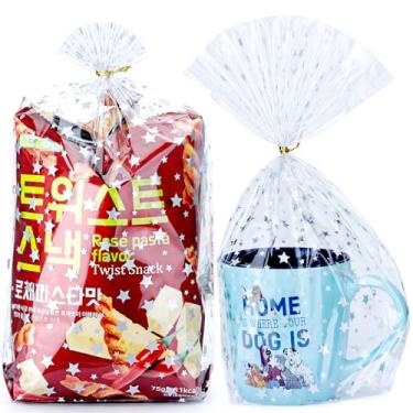 Imagem de Sacos de reforço inferior, 50 peças, 20 x 30 cm, sacos de celofane transparentes, sacos de plástico, sacos de presente para violoncelo, sacos de petiscos, lembrancinhas de festa a granel, biscoito com