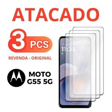 Imagem de Kit 3 Película De Vidro Temperado 3D Para Moto G55 5G + - Nc Newcase