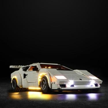 Imagem de Vaodest Led Light for Lego 10337 Lamborghini Countach 5000 Quattrovalvole Building Blocks Model,Design and Configuration Compatible with Model 10337(Led Light Only, Not Building Block Kit)