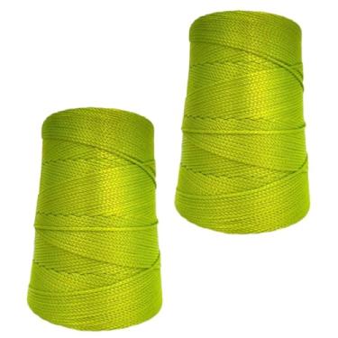 Imagem de Kit 2 unidades Fio Nautico Rayontex crochê artesanato 500gr. 2,5mm (Verde Militar)