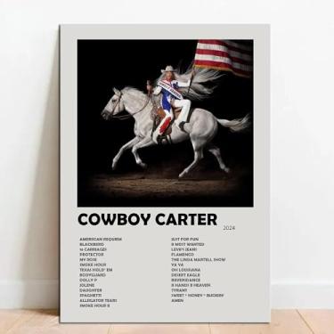 Imagem de Quadro Placa Decorativa Beyonce Cowboy Carter em MDF