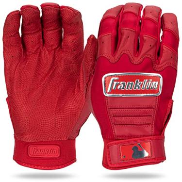 Imagem de Franklin Sports CFX Pro Cromado Série Luvas de Rebatida CFX Pro Full Color Chrome Batting Gloves, Vermelho, Adulto Médio