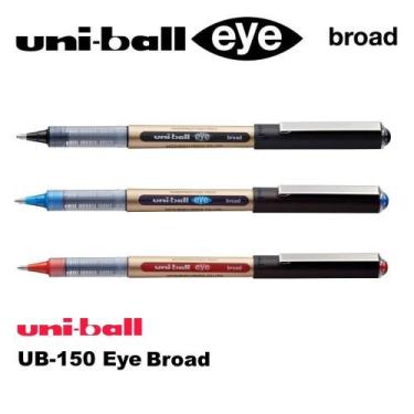 Imagem de Kit 3 Canetas Uni-Ball Eye Broad 1.0mm Rollerball à Prova D'água