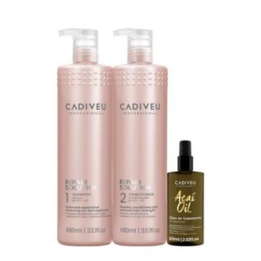 Imagem de Kit Cadiveu Professional Repair Solution Açaí Duo Salon Oil 60 (3 prod