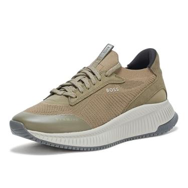 Imagem de BOSS Tênis de corrida masculino moderno com estrutura de malha, Avelã, 39