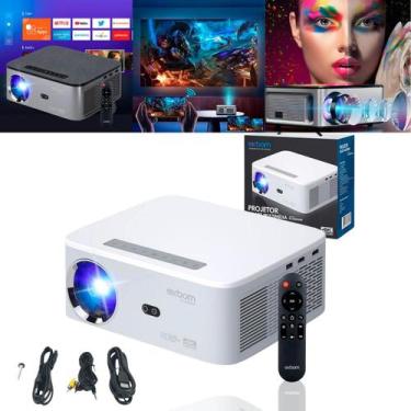 Imagem de Projetor Android 5G 4K com Espelhamento Sem Fio WiFi Bluetooth 5.0 HDM