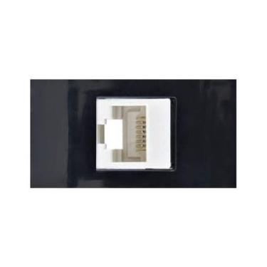 Imagem de Modulo tomada telefone e internet cat5e rj45 pezzi preto