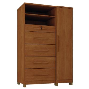 Imagem de Cômoda com Sapateira e Cabideiro Multiuso 5 Gavetas 1 Porta Imperial Zanzini