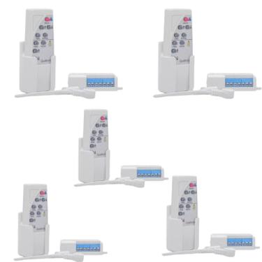 Imagem de Kit 5 Controle Remoto QV40 para Ventilador e Lâmpada – Qualitronix | Com Suporte de Parede, Timer, Dimerização e Velocidades Ajustáveis
