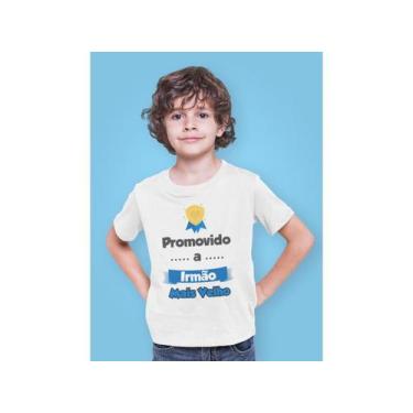 Imagem de Camiseta Infantil Promovido a Irmão Mais Velho Branca - Del France, 06