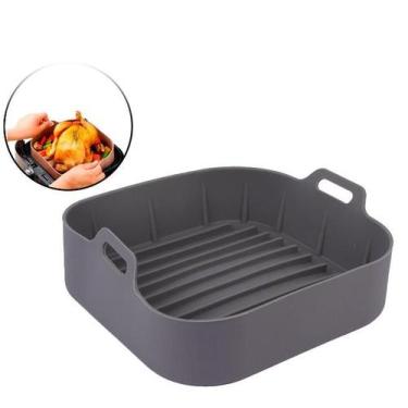 Imagem de Forma Cesto Assadeira Silicone Air Fryer Fritadeira com Alça - Clink, 