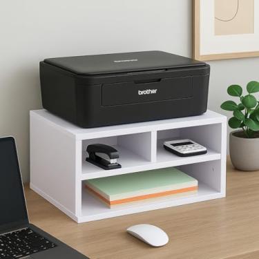 Imagem de ESTANTE DE MESA 40CM ESCRITORIO SUPORTE DE IMPRESSORA MDF PRATELEIRA