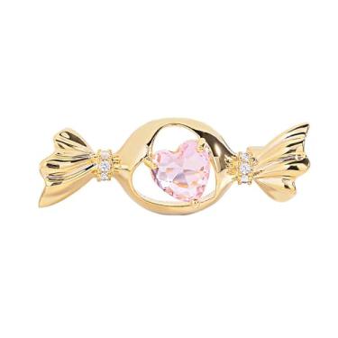 Imagem de Broche de coração de cristal para mulheres doce açúcar CZ corações alfinetes de lapela minúsculo clipe de xaile alfinetes de segurança crachá acessório joias para roupas vestido casaco camisa, Small