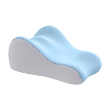 Imagem de SiaBiced Travesseiro de espuma viscoelástica para cama, travesseiro de cabeça para baixo, cabeceira leve e moderna para massagem, descanso, assistir filmes, Cinza Claro