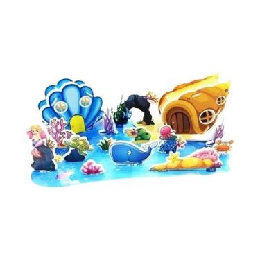 Imagem de Crianças 3D DIY Puzzle Castelo Modelo Desenho Animado Brinquedo De Pap