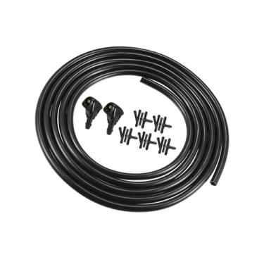 Imagem de Hihaha 2 peças de bocal de arruela de para-brisa para Honda Civic CRV City 2003-2008 mangueira de 2,5 metros com kit de conectores substitui o material durável 76810S10A02