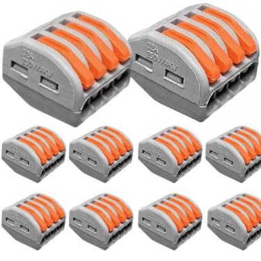 Imagem de Kit 10 conector emenda rapida 4 vias - LUKMA