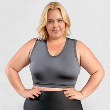 Imagem de Top Fitness Plus Size Feminino Suplex Nadador Sustentação - Catwalk, G