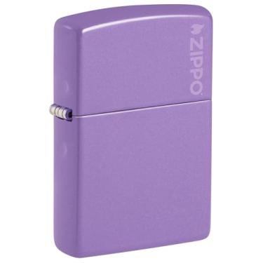 Imagem de Zippo Isqueiro de bolso clássico com logotipo Zippo lavanda fumê