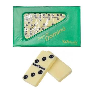 Imagem de Jogo Mini Dominó de Osso Com 28 Peças Profissional - Wellmix