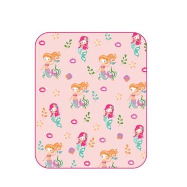 Imagem de Cobertor Para Bebê Pelo Alto Baby Menina Sereias Jolitex