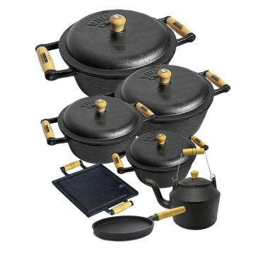 Imagem de Conjunto Panelas Ferro Mineira 7 Peças - Durável e Versátil