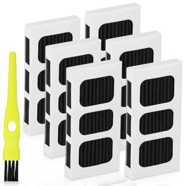 Imagem de 6 peças de substituição de filtro de ar de geladeira para filtro de ar Paultra2, filtro de ar de carbono ativado reutilizável, fácil instalação, filtro de ar de geladeira para substituição