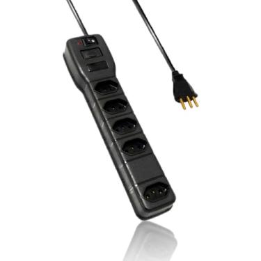 Imagem de Filtro de Linha Protetor Contra Sobrecarga 4 Tomadas 1,5m 10A Com Fusível Inmetro Certificado Bivolt 127/1270W 220V/2200W Padrão NBR