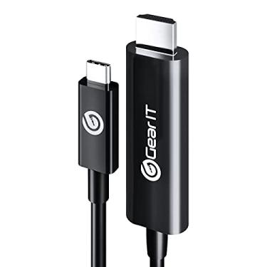 Imagem de GEARit Cabo USB-C para HDMI 4K a 60Hz, tipo C Thunderbolt 3/4 compatível com MacBook Pro 2020, iPad Pro 2020, iPad Air 4, Galaxy S20, ChromeBook Pixel e mais - 1,6 m