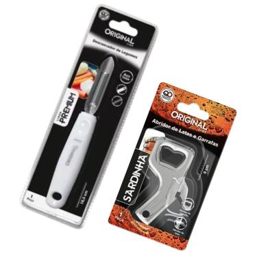 Imagem de Kit 2 peças Descascador de legumes e Abridor de Latas JJB