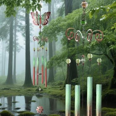 Imagem de Campana de Viento JMsuertes 79 cm Decoración Retro de Mariposa para Ex