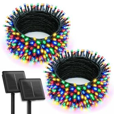 Imagem de Solar String Lights Brightown 400 LED 144 pés, pacote com 2 unidades, 