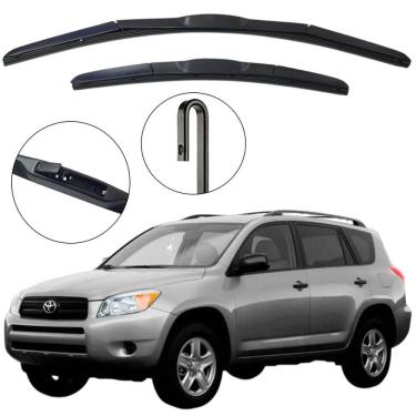 Imagem de Kit Palheta Dianteira Rav4 2000 a 2012 Limpador de Parabrisa de Silicone