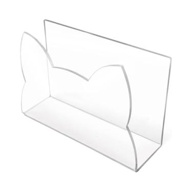 Imagem de Porta-cartas em forma de gatos 15 x 5,5 x 10 cm acrílico transparente porta-correio organizadores de envelope mesa armazenamento de arquivos suporte de exibição slot