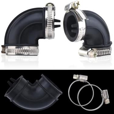 Imagem de FeimiChen WD24X33918 Bomba de circulação para máquina de lavar louça mangueira de cotovelo com 2 braçadeiras compatível com GE máquina de lavar louça WD19X25460 WD19X25700, 1 pacote