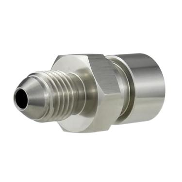 Imagem de Adaptador fêmea 4AN macho para M10x1,25 alargador invertido para linha de freio de 1/10.2 cm, aço inoxidável 304 AN para encaixe métrico, compatível com mangueira de freio inoxidável e linha de