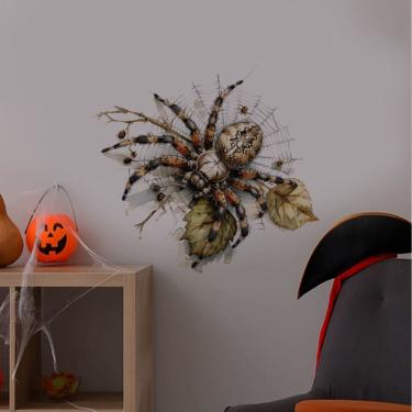 Imagem de Adesivos de parede Halloween Spider 3D PVC, papel de parede autoadesivo