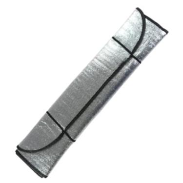 Imagem de Protetor Solar Automotivo para Para-brisa, Material Metalizado, Dobrável com 2 Ventosas, Proteção UV e Redução de Temperatura