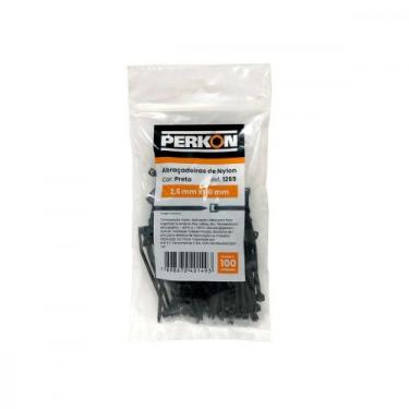 Imagem de Abracadeira Nylon Perkon Preta 25X 60 100 Pecas 1269
