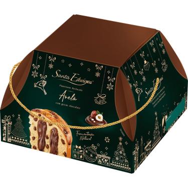 Imagem de Panettone Recheado Avelã com Gotas de Chocolate Santa Edwiges 800g Caixa Cremoso