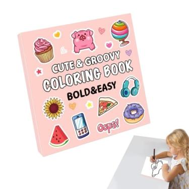 Imagem de Livro para colorir pré-escolar,Livro para colorir para crianças,Livro de desenho colorido para crianças - Livro de desenho para colorir fácil e divertido de 40 páginas para crianças a partir de 4 anos