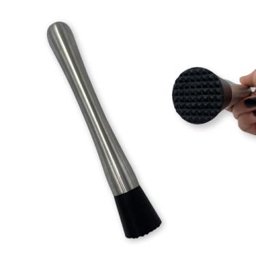 Imagem de Macerador Profissional de Caipirinha em Aço Inox, Socador para Drinks e Cozinha, Design Ergonômico com Cabo Antiderrapante