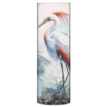 Imagem de CEBUGI Vaso de flor de árvore de pássaro, 10 x 30 cm, vaso cilíndrico para flores, vaso transparente inquebrável para decoração de casa de festa de casamento