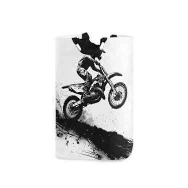 Imagem de xigua Cesto de lavanderia grande para motociclista no ar com alça, cesto de roupas dobrável para organização de brinquedos e roupas no quarto, banheiro e lavanderia