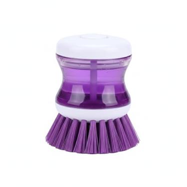 Imagem de Escova de Limpeza com Dispenser para Detergente – Multiuso para Louças, Panelas, Talheres e Superfícies Difíceis (Roxo (lilás))
